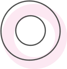 circle Icon of a circle with some pastel reds