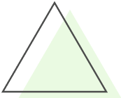 triangle Icon of a triangle with faded green